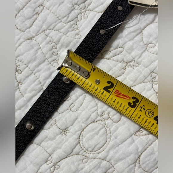 Michael Michael Kors Synthetic Leather Stud Logo Black Size Small Belt - Picture 7 of 11